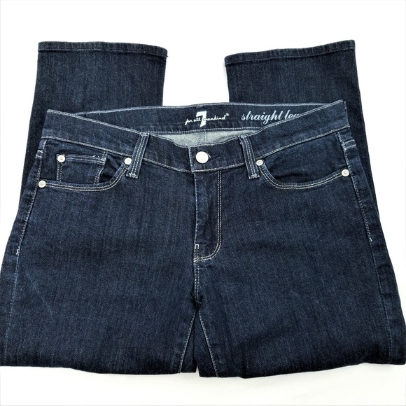 7 For All ManKind Jeans Straight Leg Dark 7FAMK 30 - Picture 2 of 8